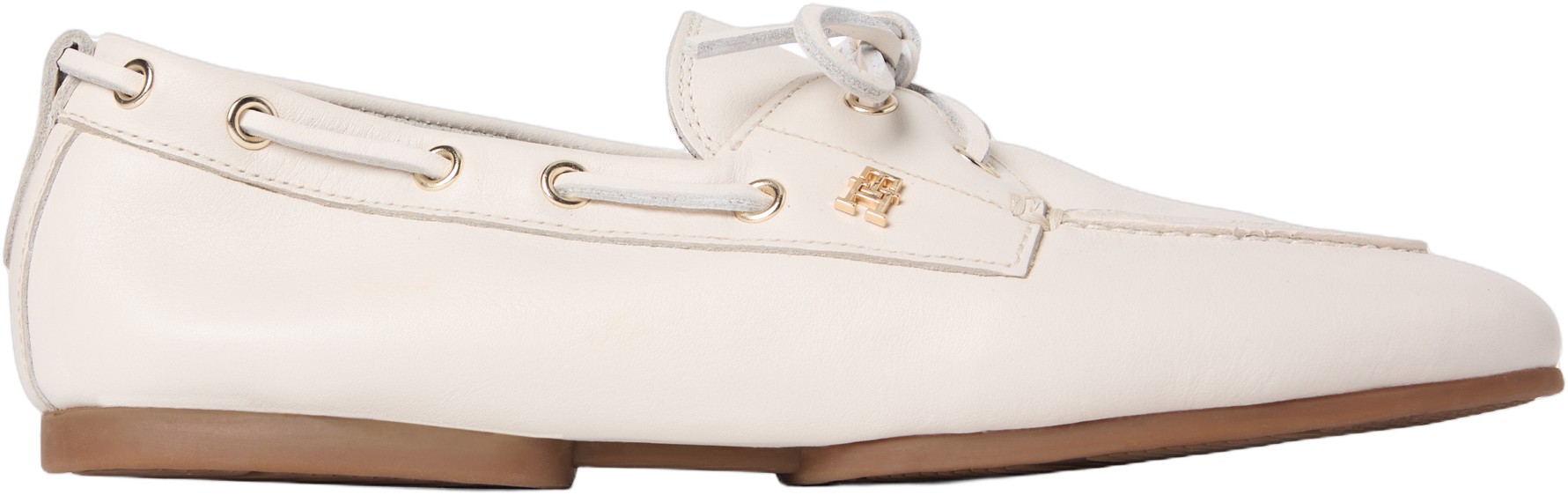 Leather TH Monogram Boat Shoes