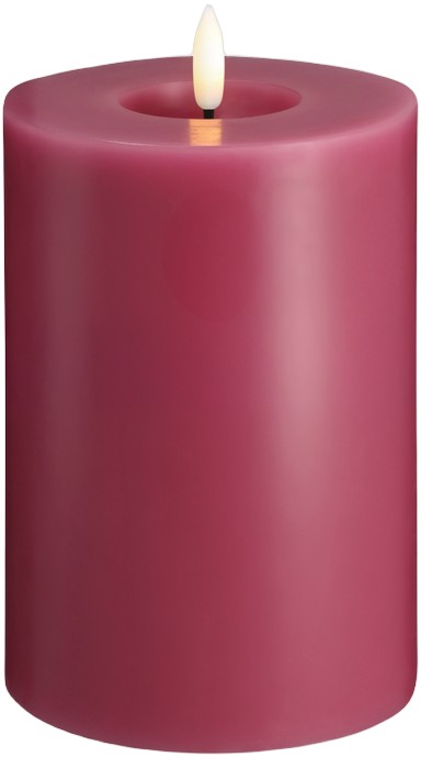 Moods & More LED Pillar Candles, Silk, Melted, Vintage ros