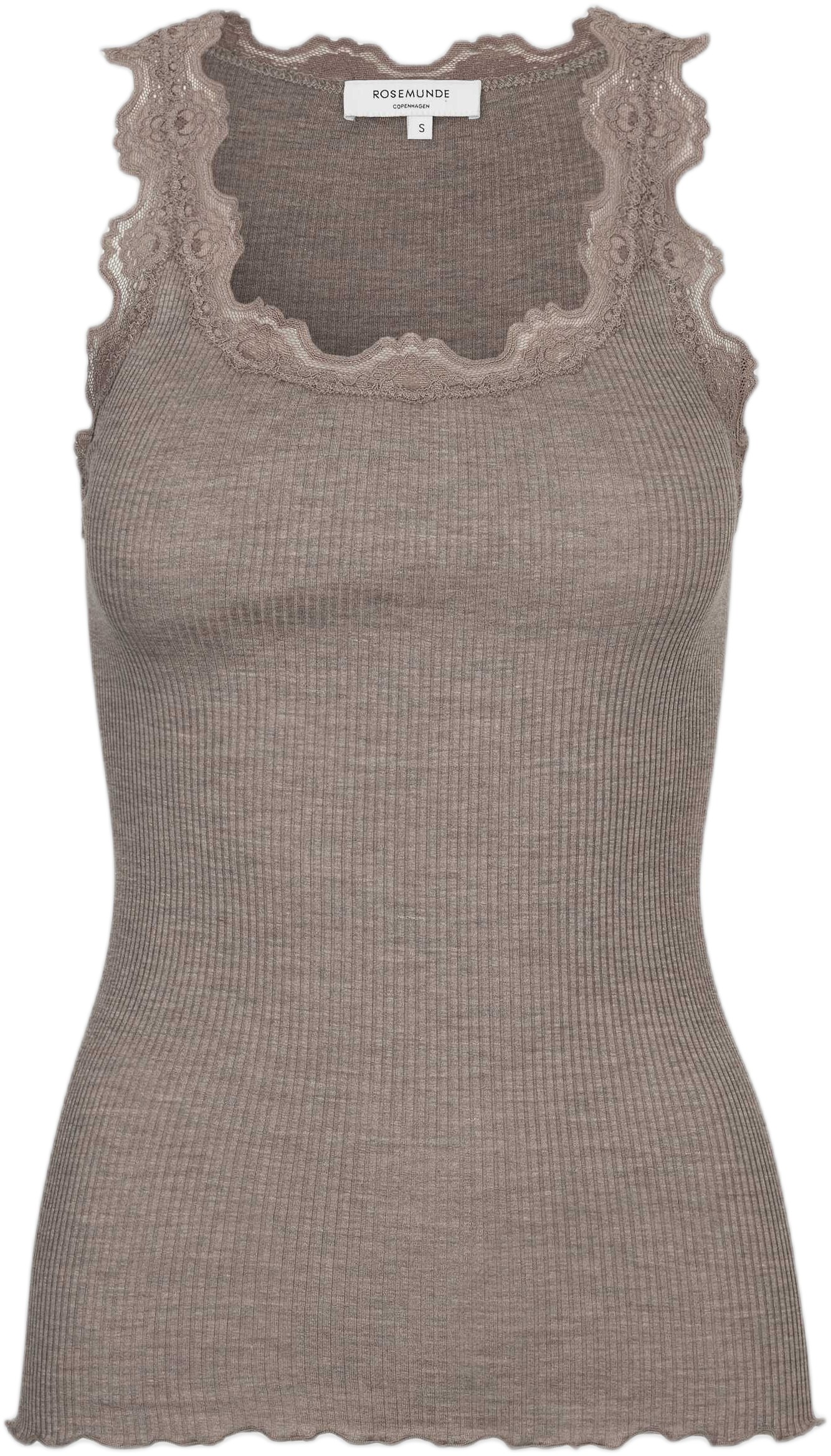 Rwbabette Silk SL Uneck Lace Top