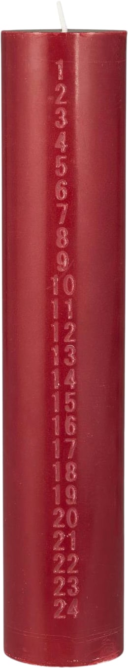 Kalenderlys 124 Præget tal rød