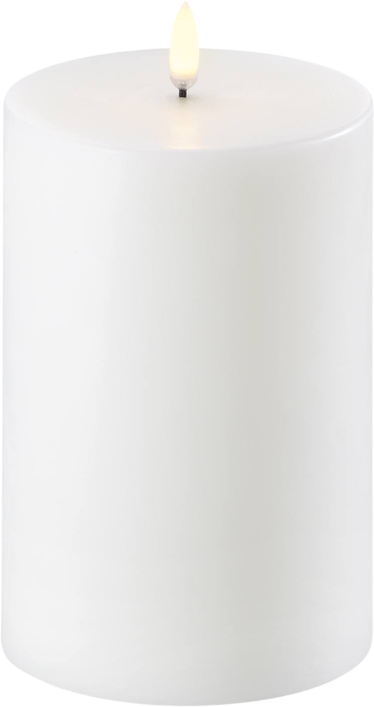 LED Pillar Candle Nordic White – 10,1 x 15 cm
