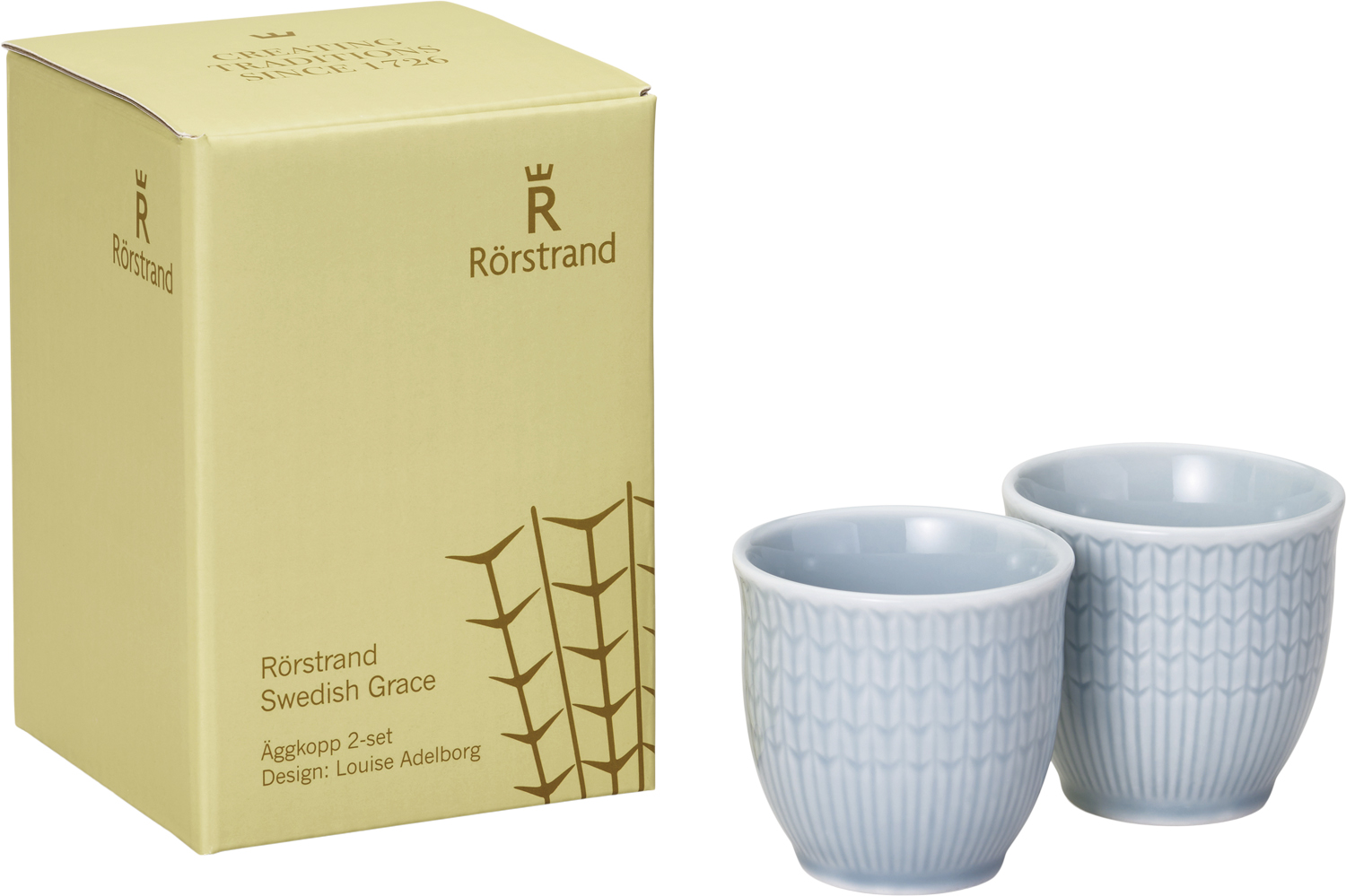Swedish Grace Æggebæger 4 cl Isblå 2 Styk