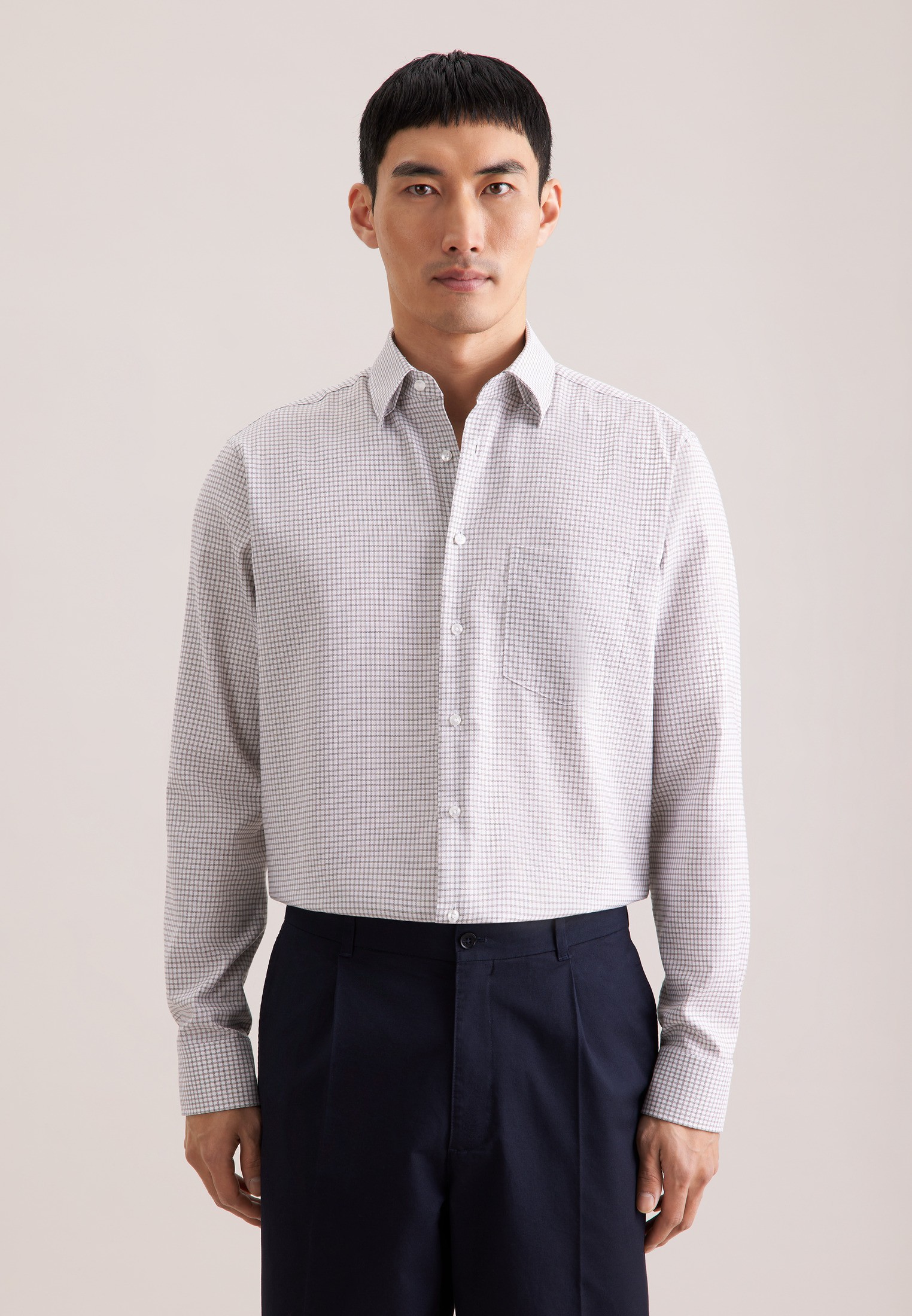 Business Shirt Regular 1/1 Coveredbutton-down-collar Check - DKK 349 - Spar 30%