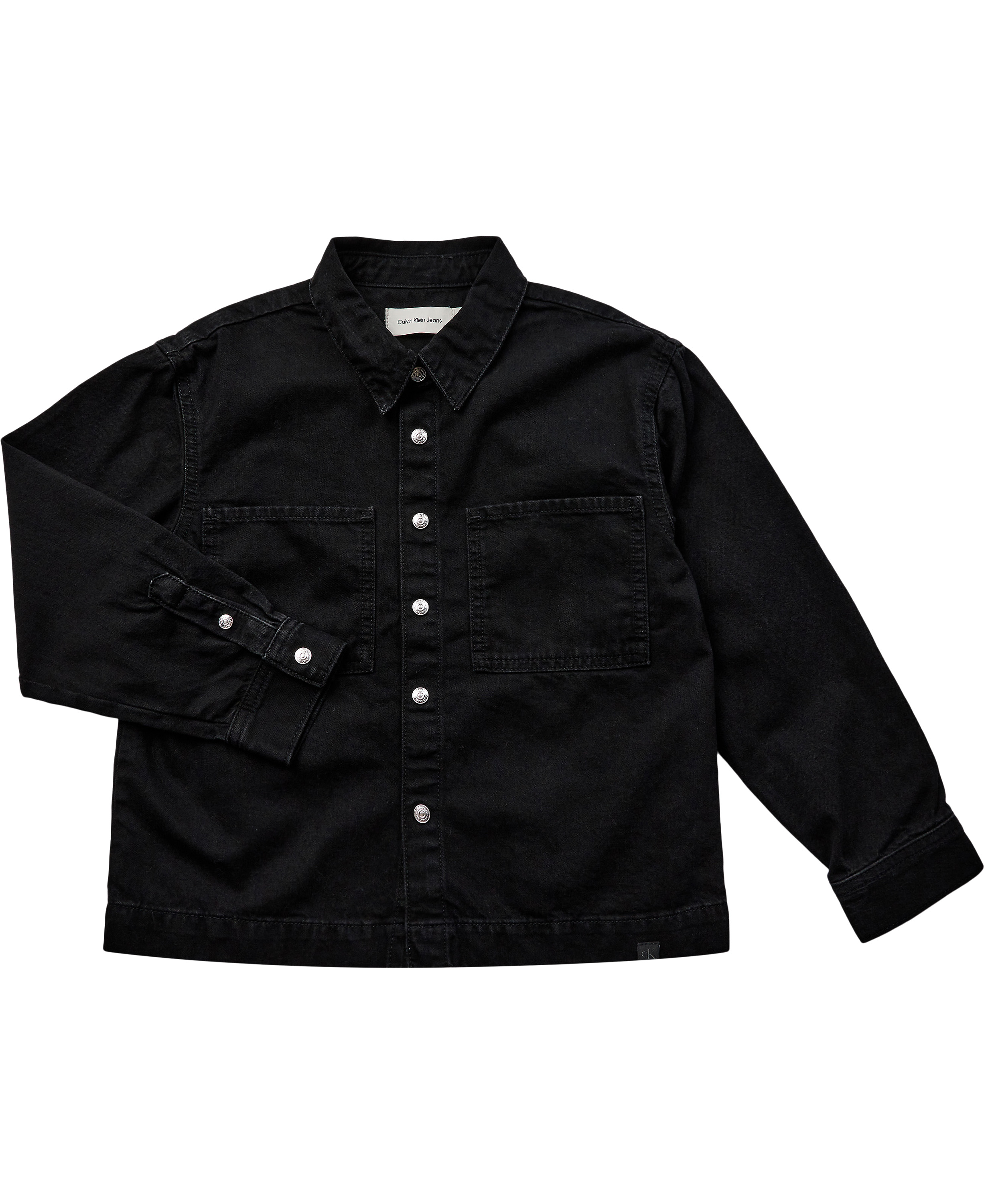 Ls Denim Shirt Clean Black