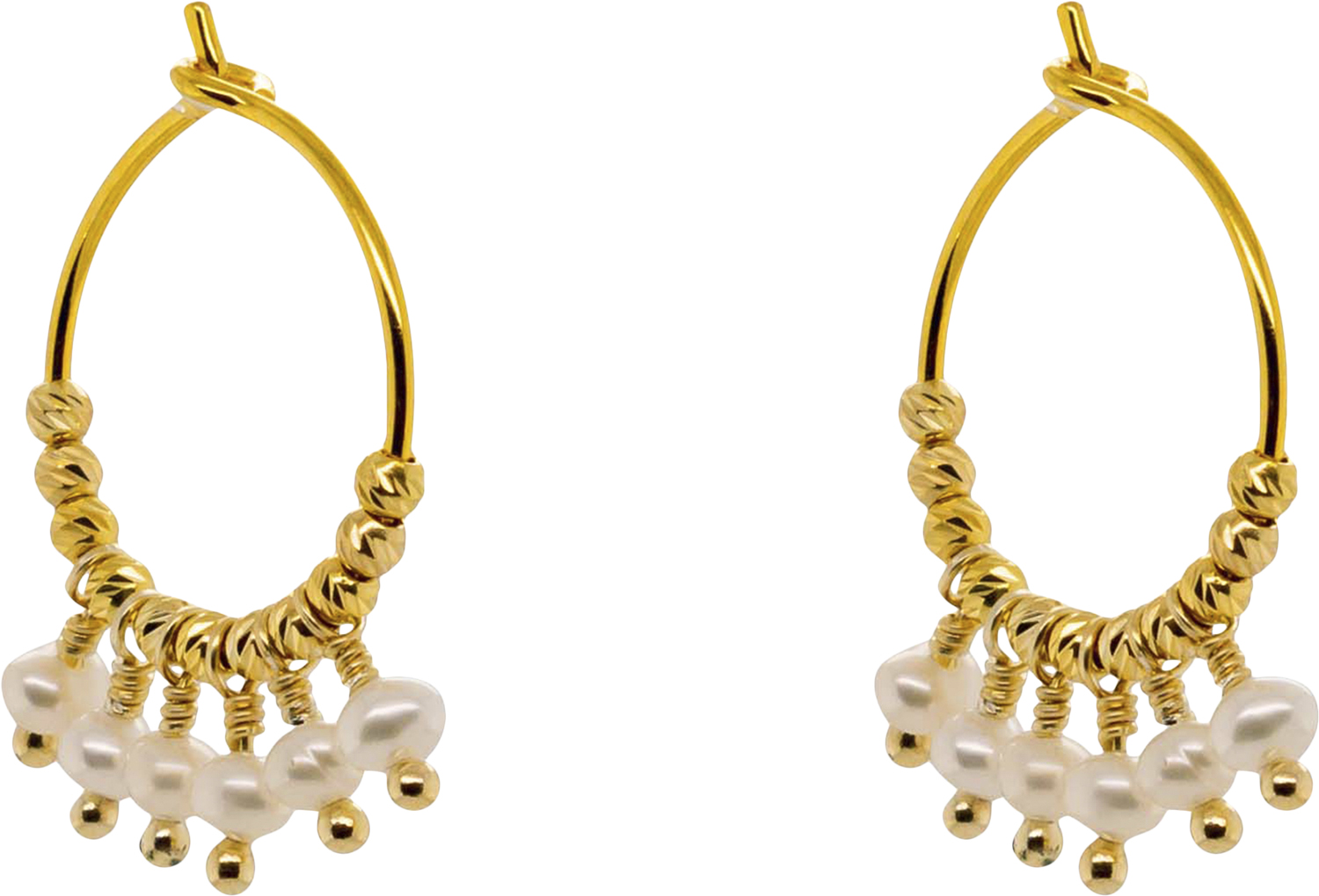 Mathilde Pearl Earrings Gold