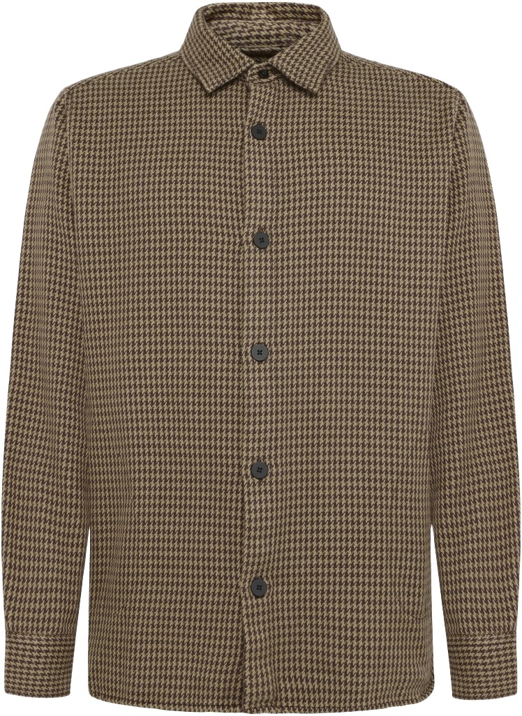 Loose Houndtooth Overshirt