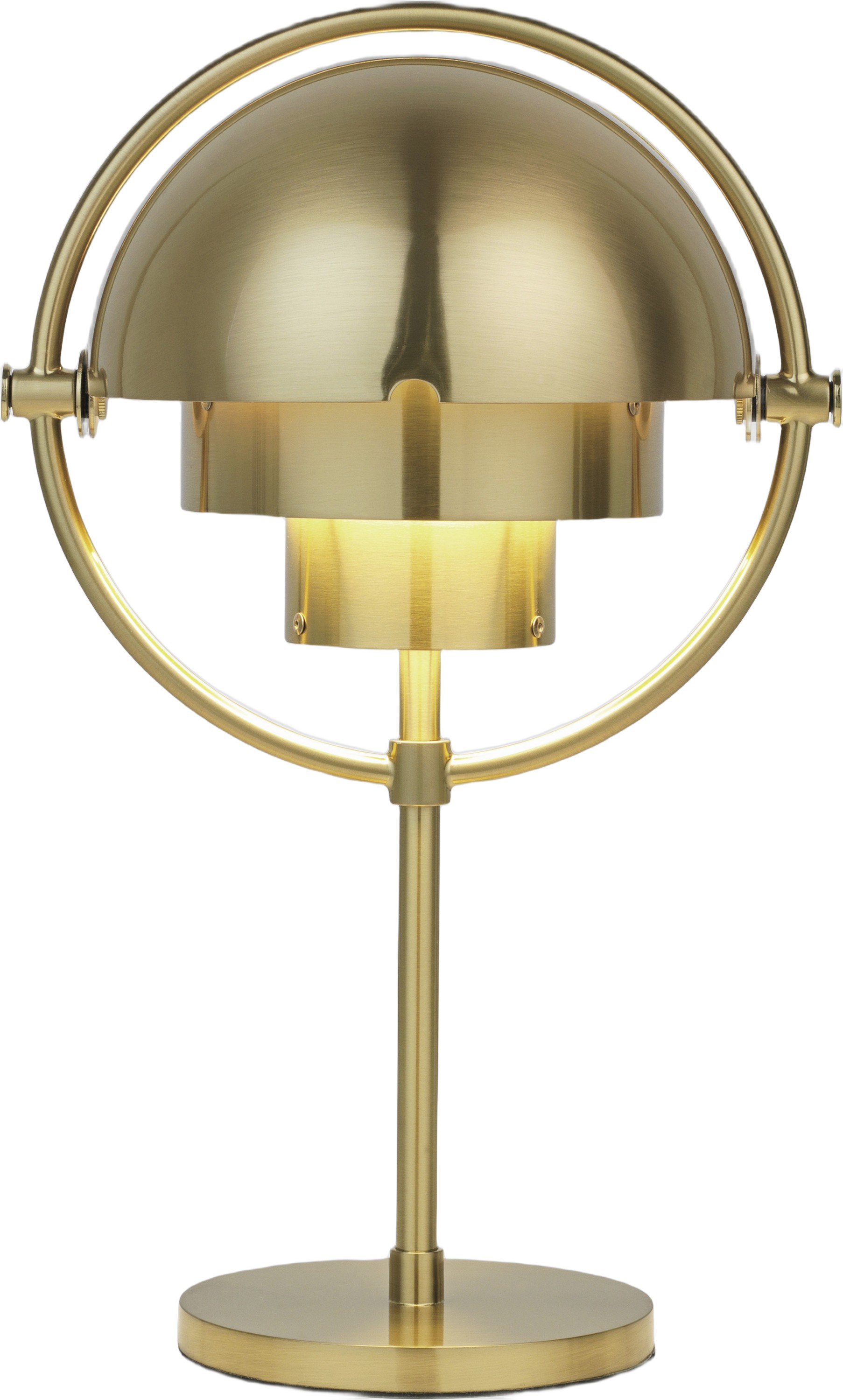 Multilite Portable Lamp, EU Base: Brass, Shade: Brass Shiny