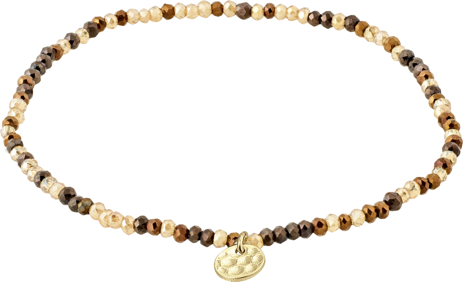 Indie Bracelet Brown, Goldplated