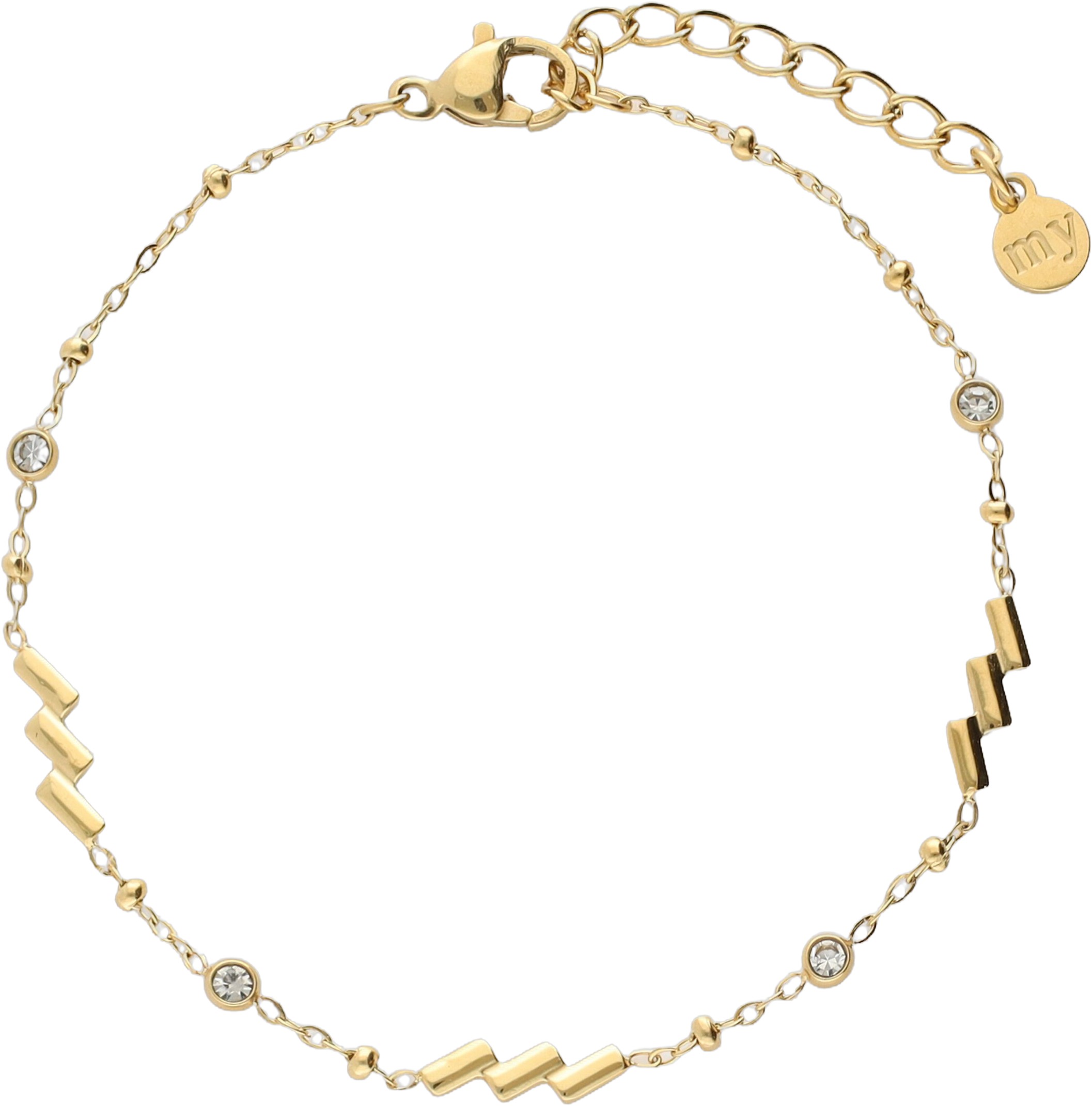 Bracelet Diagonal Stripes and Strass
