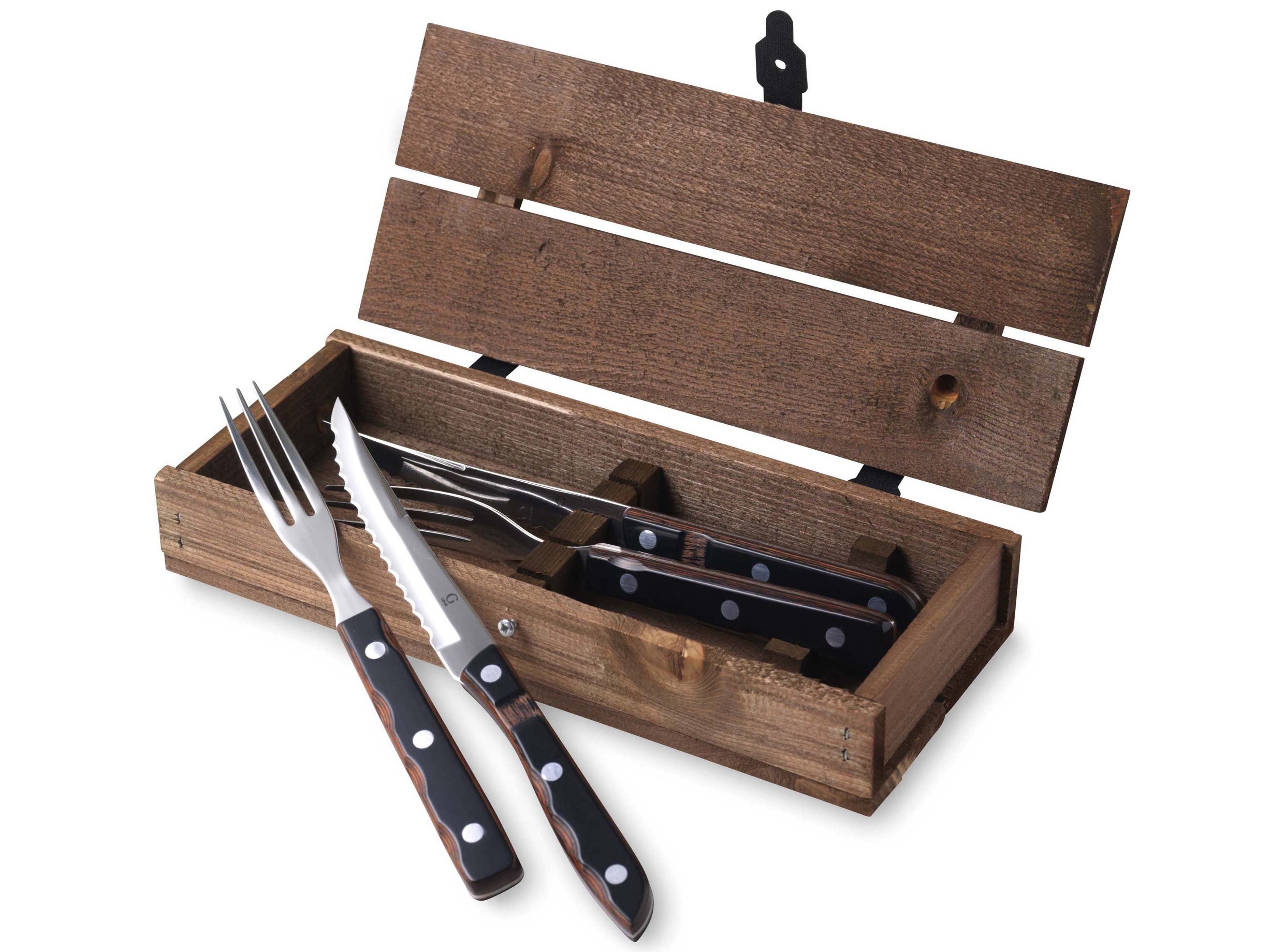 Steakbestik/grillbestik Old Farmer Classic 4 Dele Træ/stål