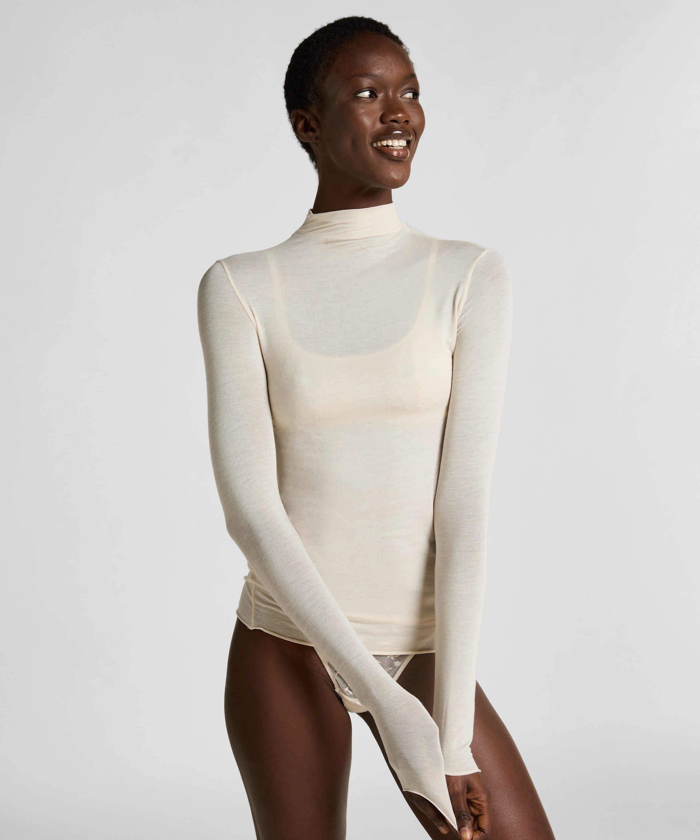 Super Soft Turtleneck Shirt With Cashmere