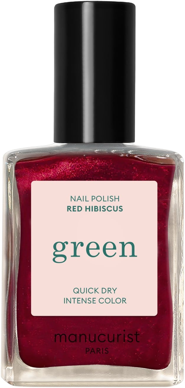 Green Red Hibiscus