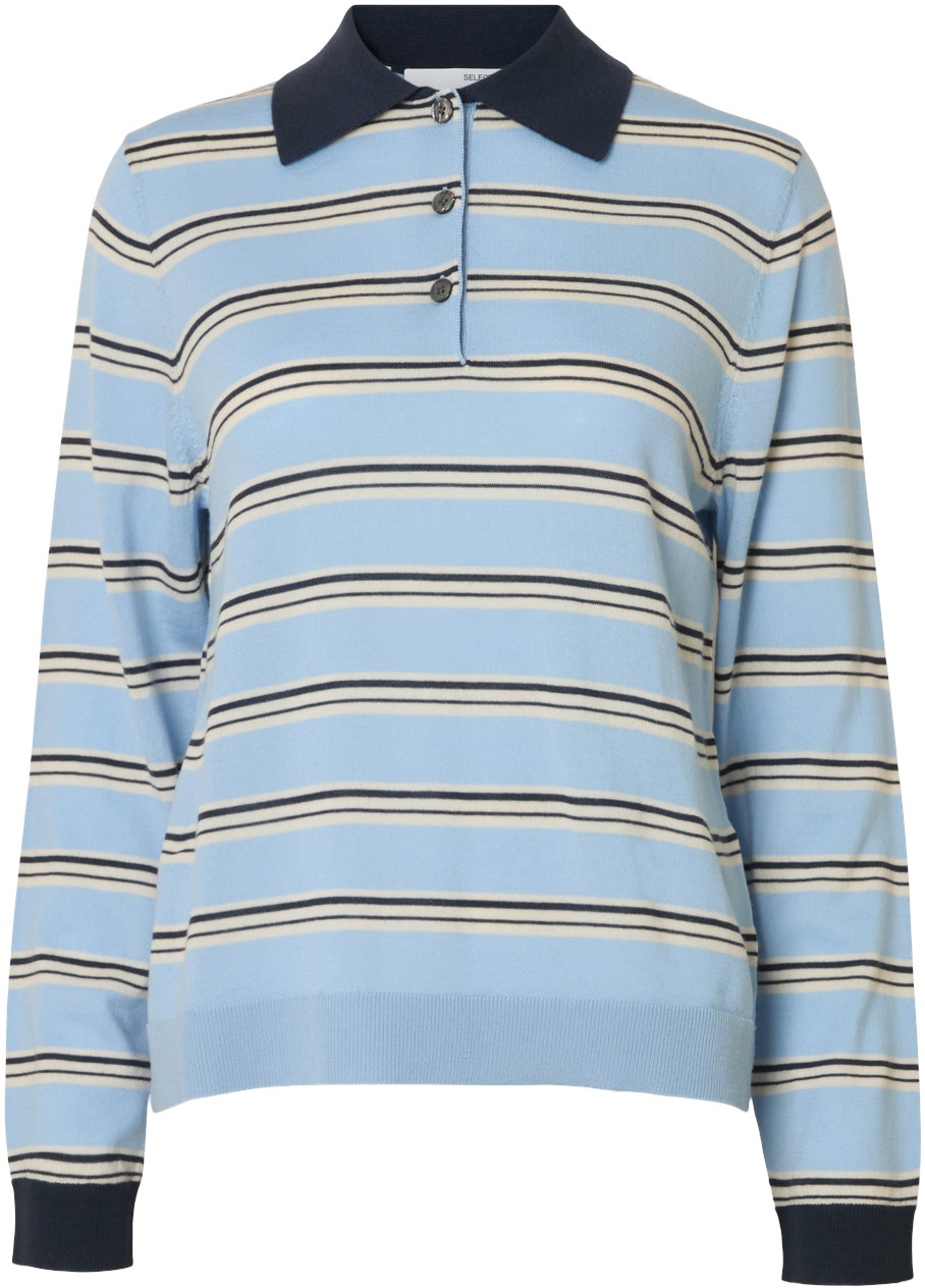 Slfthea LS Knit Merino Collar Neck