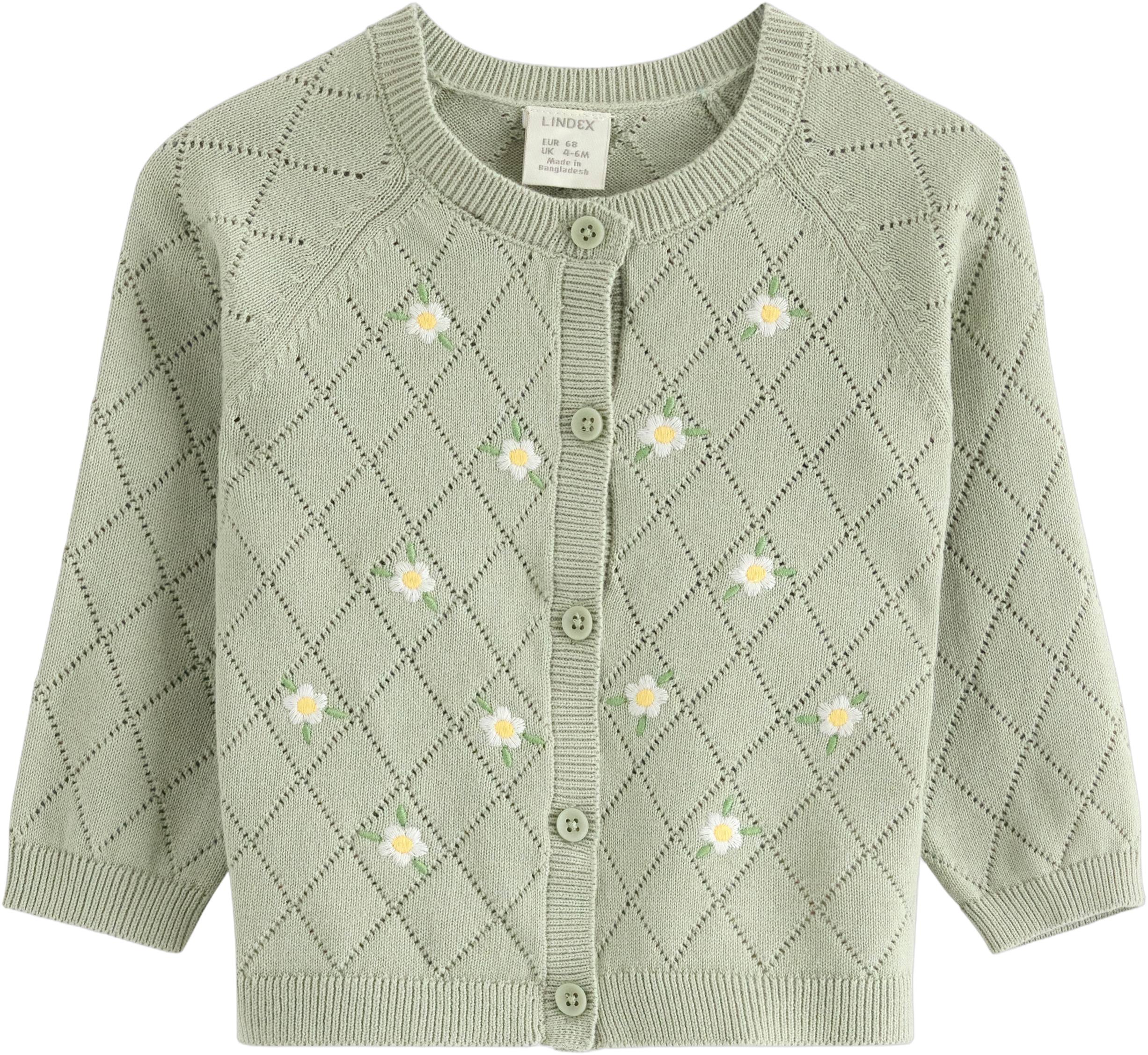Knitted Cardigan With Embroidered d