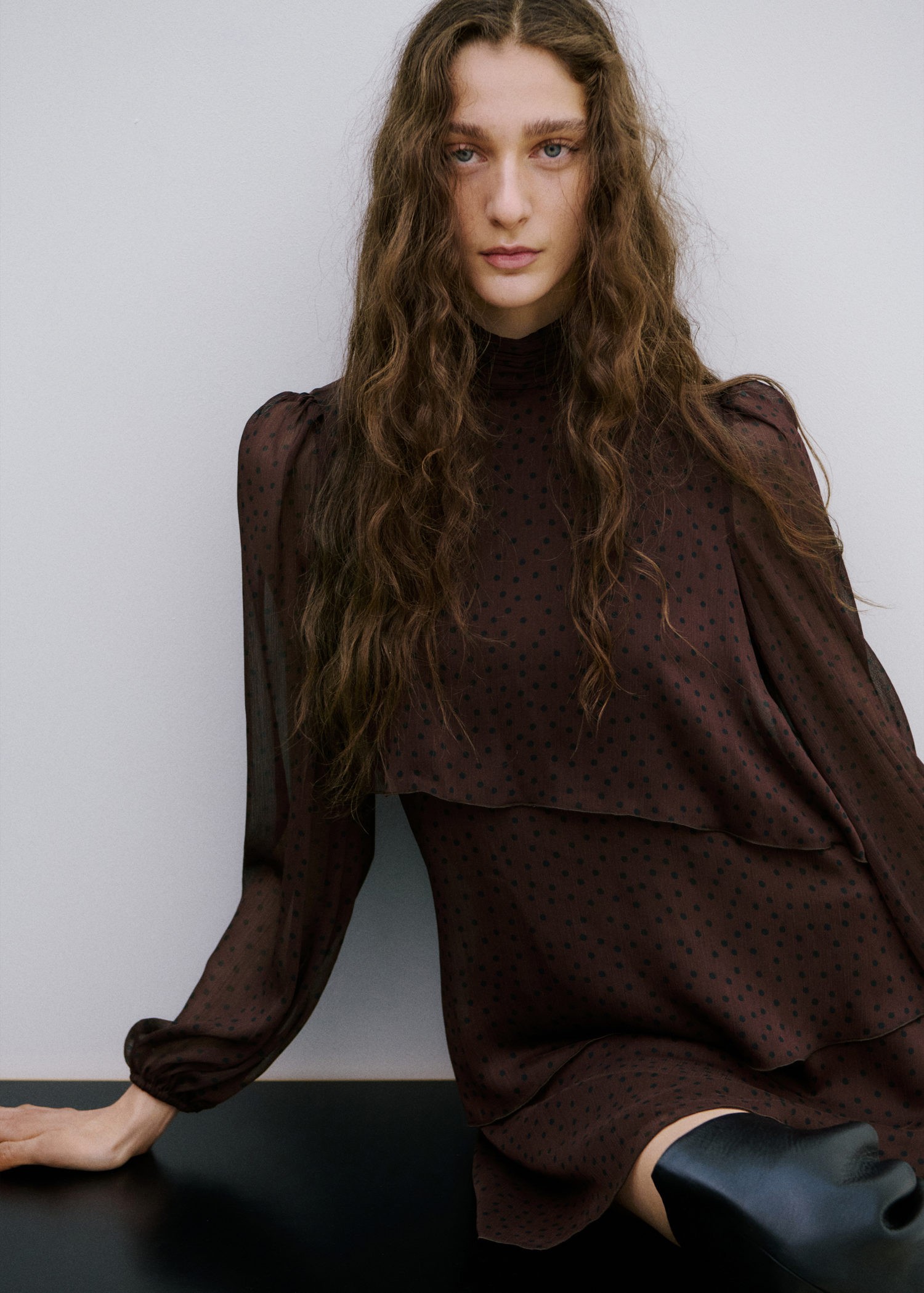 Polkadot Dress With Ruffles