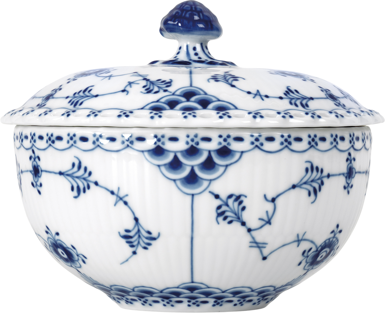 Musselmalet Helblonde Skål MED LÅG 35 CL