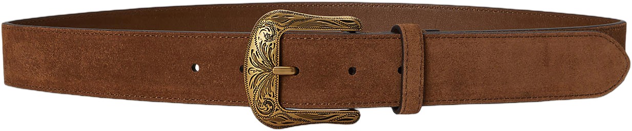 Tooledbuckle Suede Belt