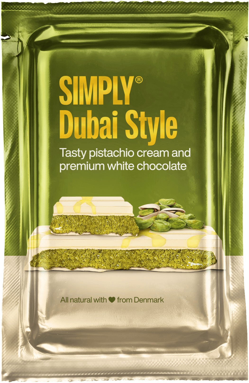 Simply® Pistaciechokolade Sharing Bar, Hvid (90g)