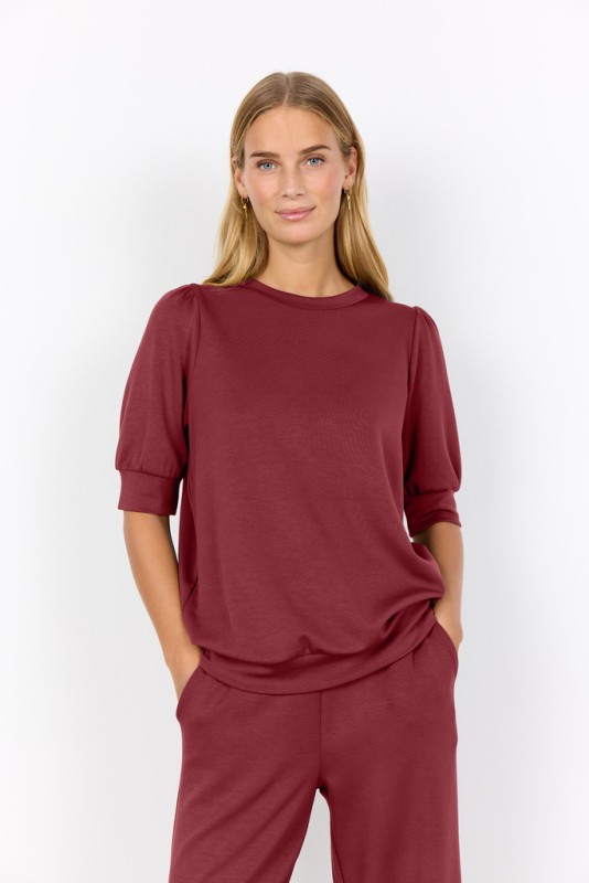 Scbanu 83 Bluse Mørk rød