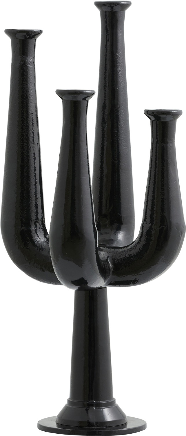 Ulopu Candleholder, 4 arm, Aluminum Black