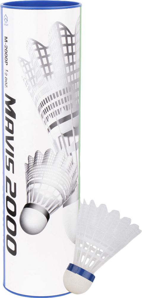 Mavis 2000 Nylon Badmintonbold, 6 stk.