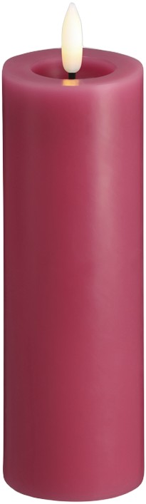 Moods & More LED Pillar Candles, Silk, Melted, Vintage ros