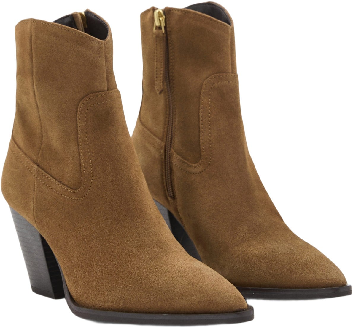 Suede Blockheel Boots