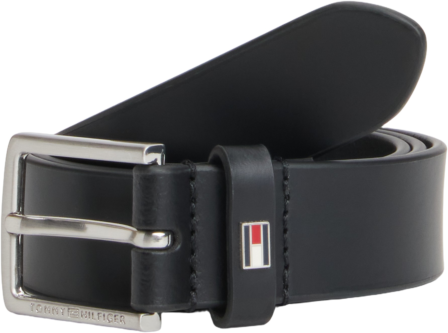 Kids' Flag Plaque Leather Belt