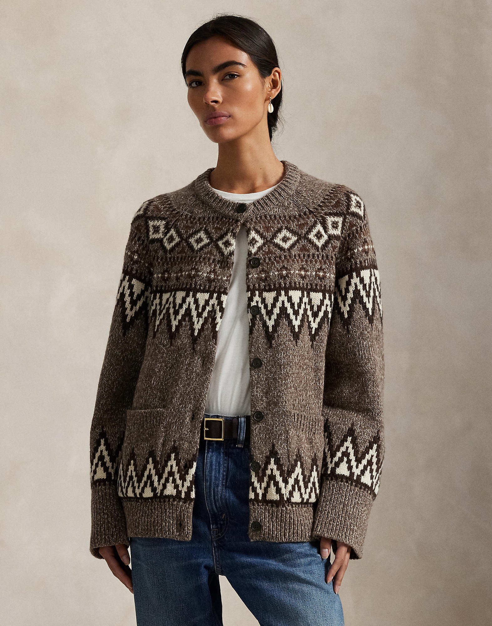 Fair Isle Woolblend Cardigan