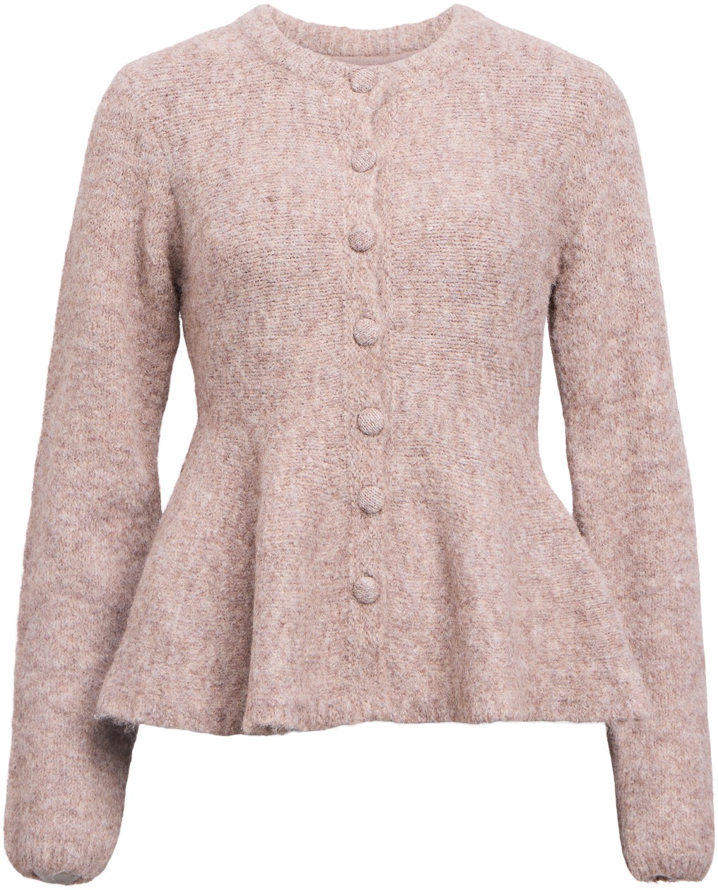 Objsaggia RE LS Peplum Knit Cardiga