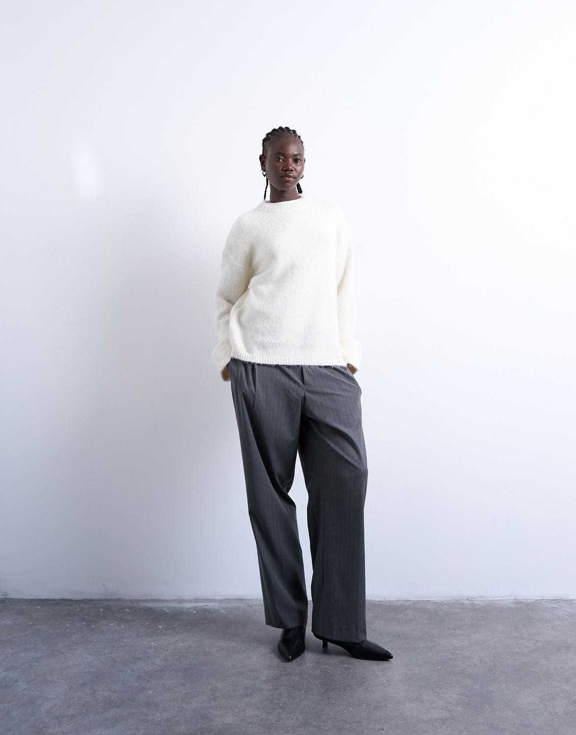 Tskille Boxy Crew Knit Pullover Tskille Boxy Crew Knit Pullover