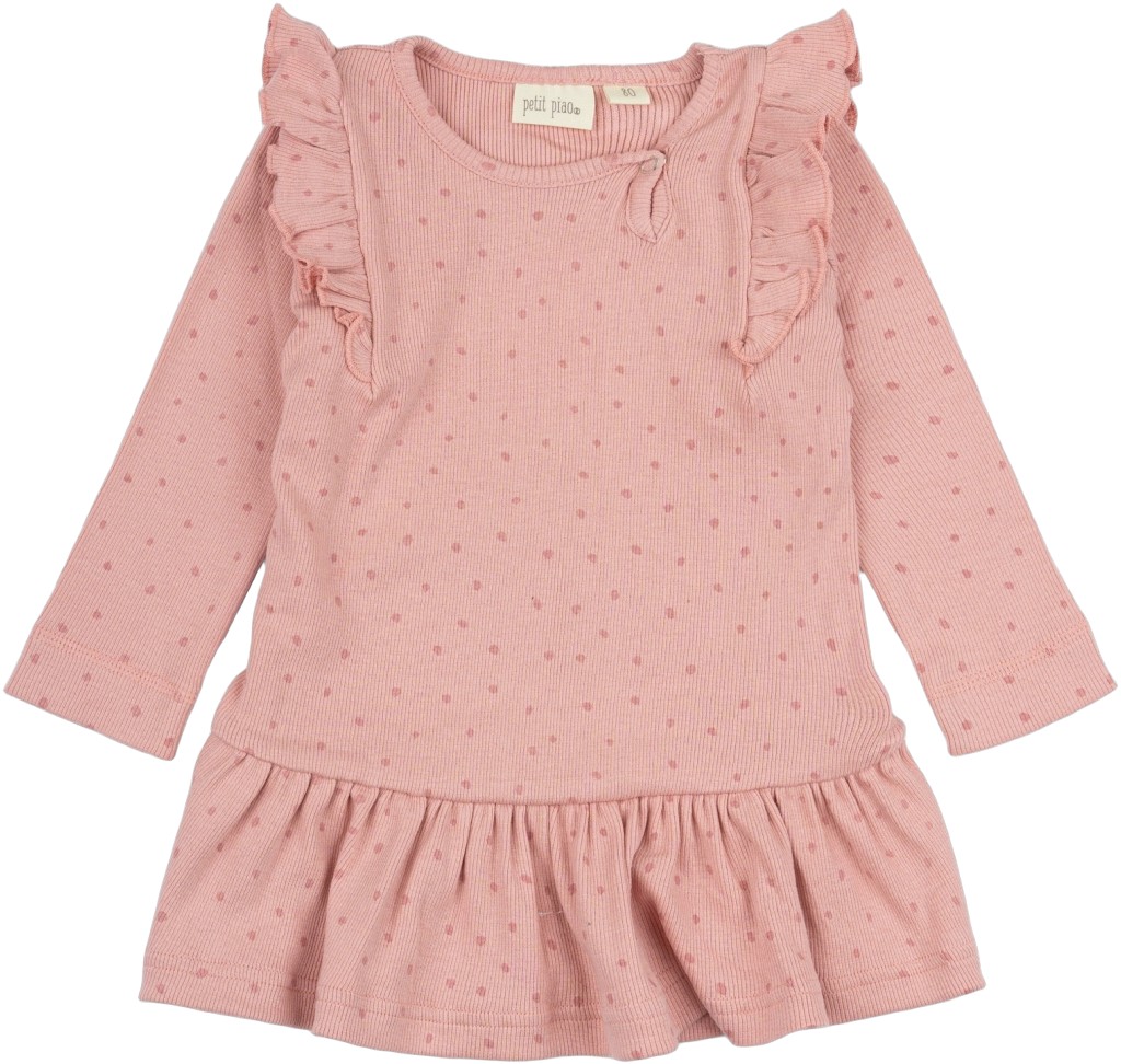 Dress L/S Modal Frills Dot