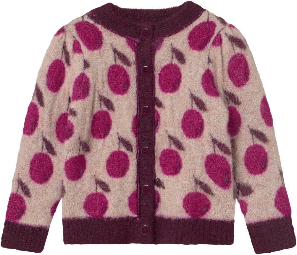 Star Alpaca Berry Cardigan