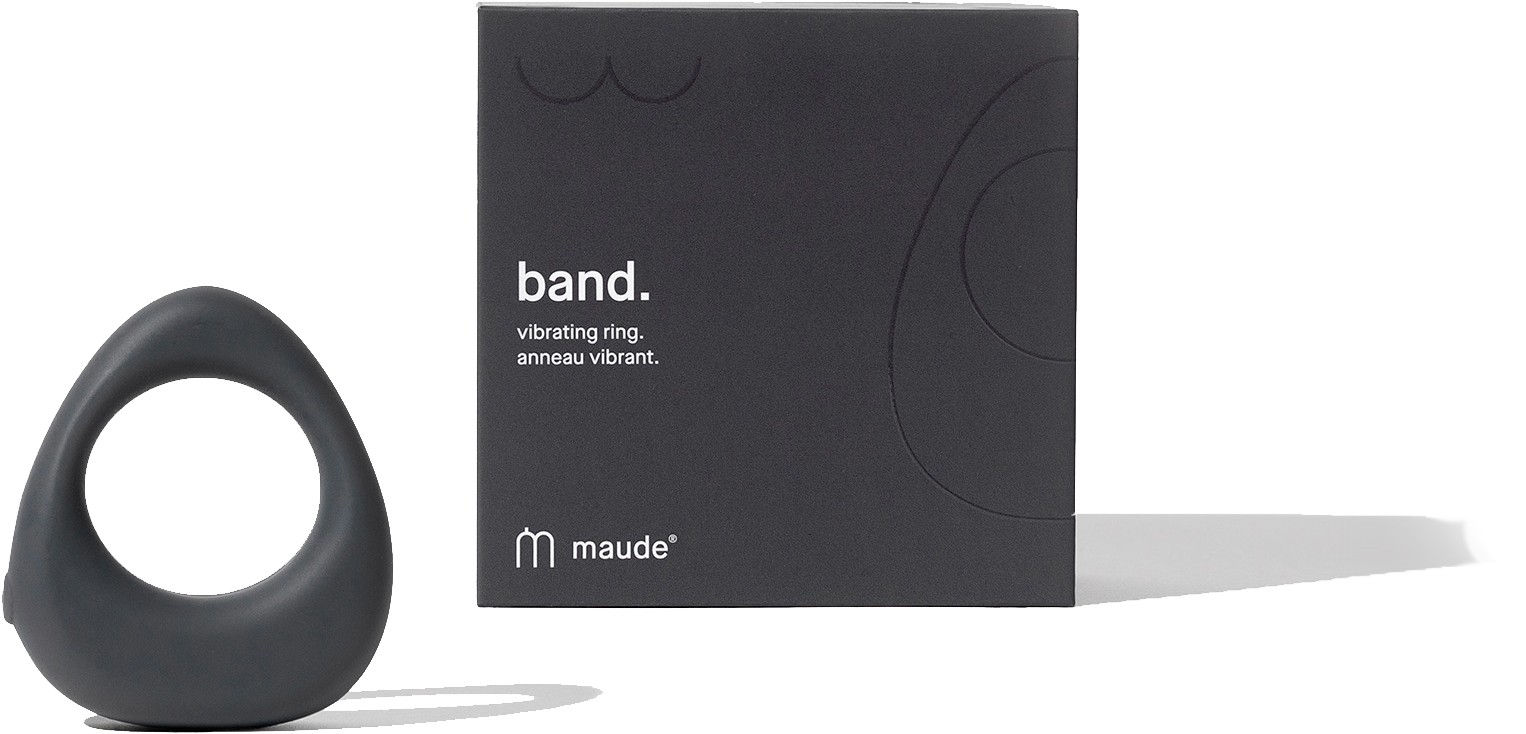 Maude Band Vibrating Ring – Charcoal
