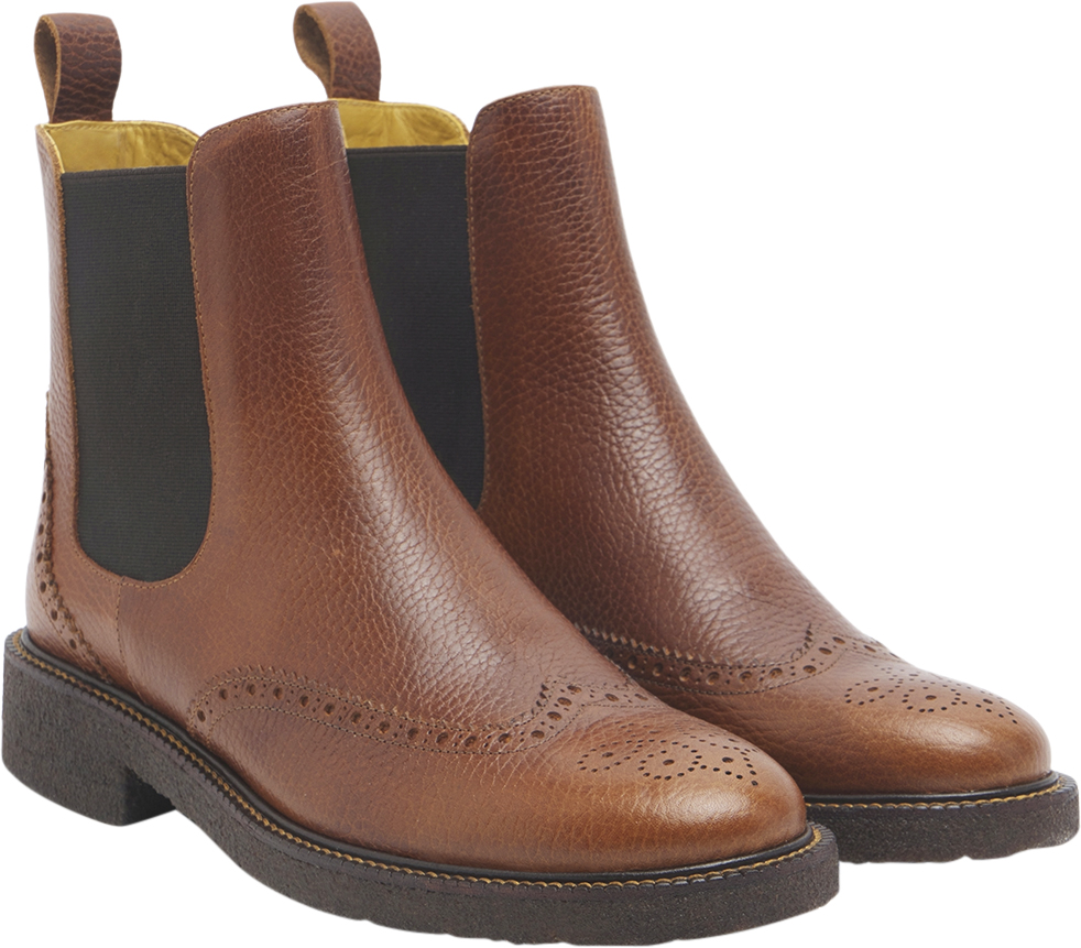 Støvle med Dekorativt Brogue Hulmøn