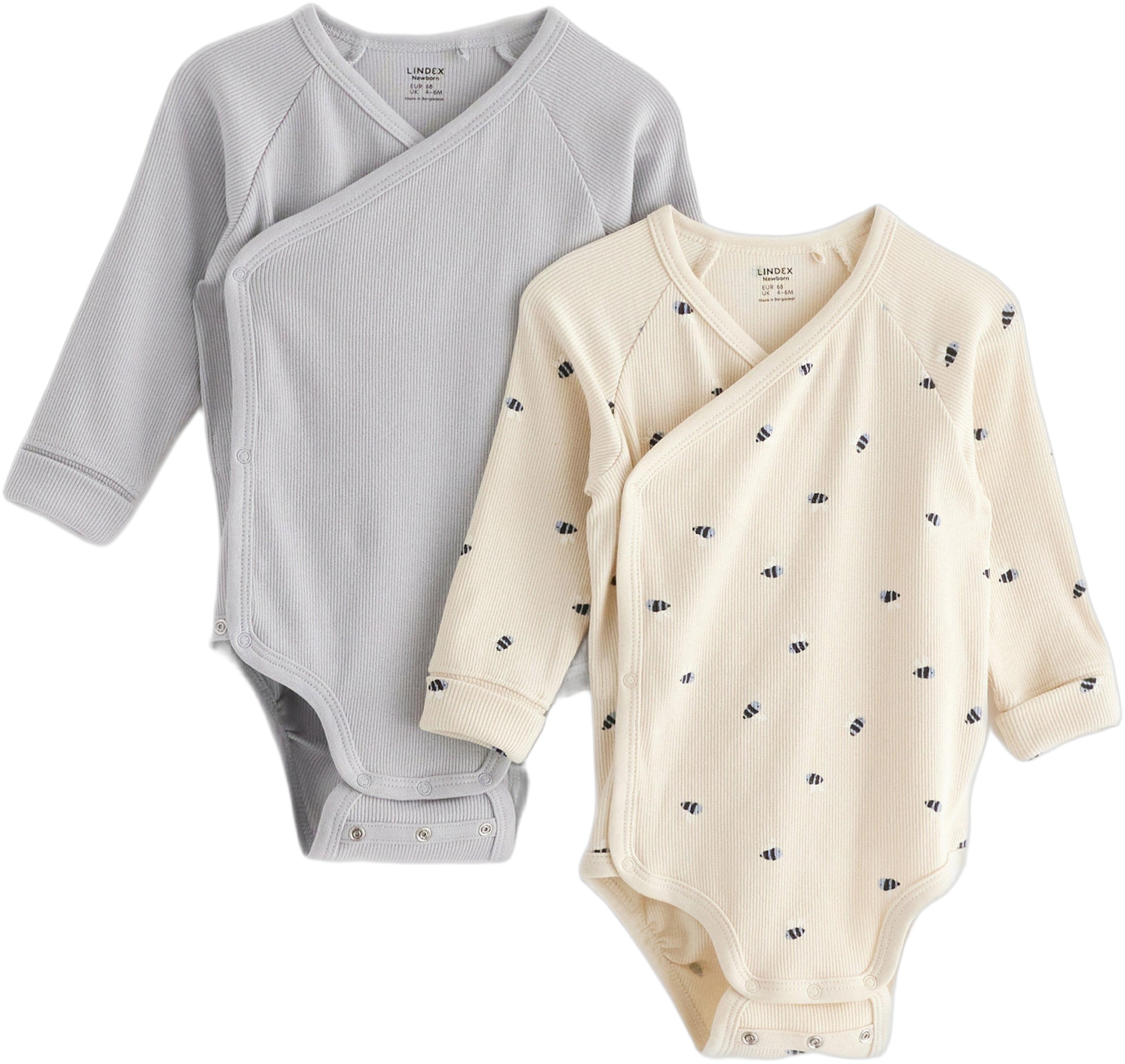 Ribbed Wrap Bodysuits in Soft and s