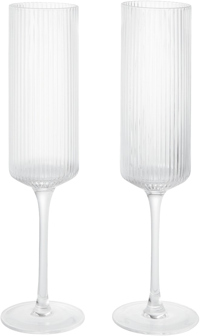 Ripple Champagne Flutes Set of 2