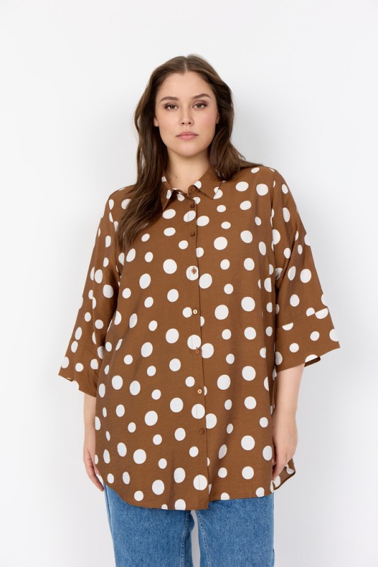 Curvy Wacelia 2 Skjorte Brun