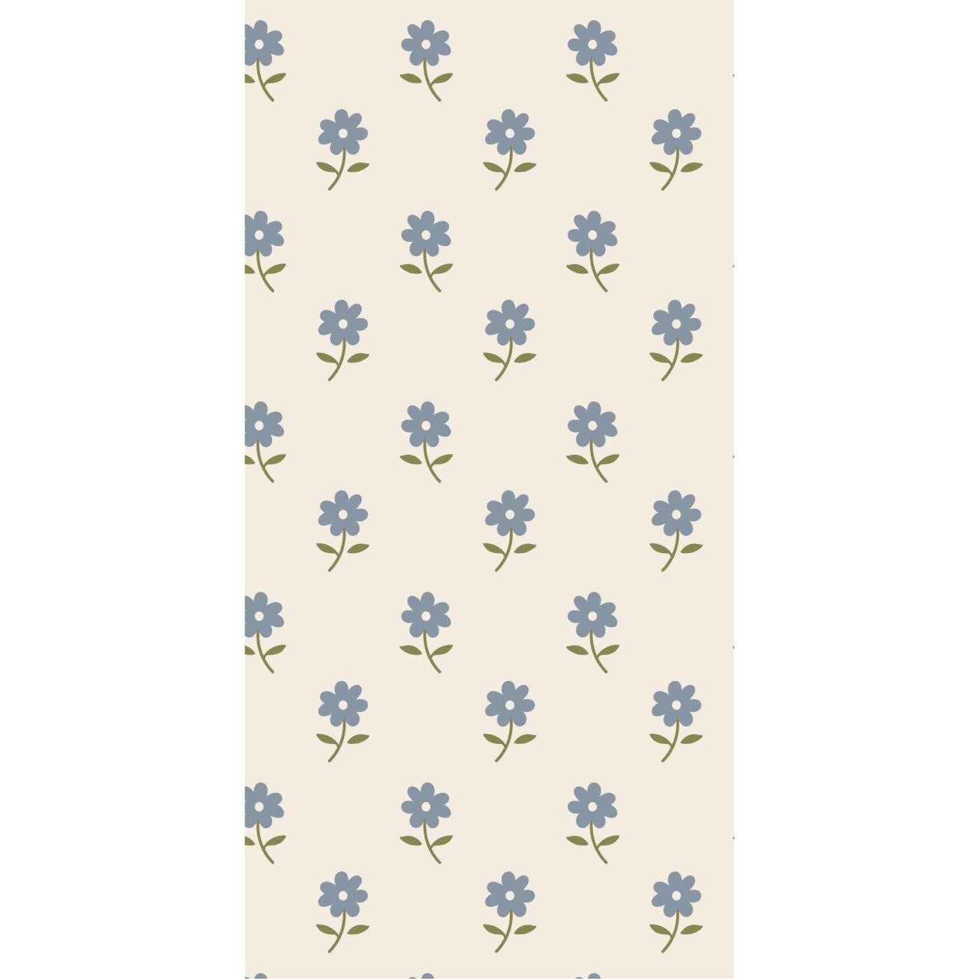 Serviet 10x20 cm blå Blomster 16 Stk/pk