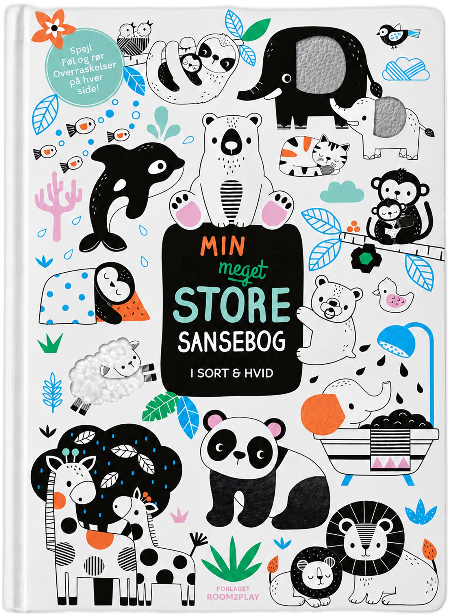 Forlaget Room2play Min Meget Store Sansebog - I Sort & hvi
