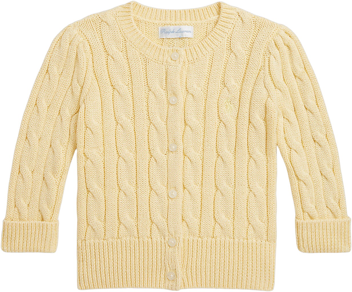 Metallic Cableknit Cardigan