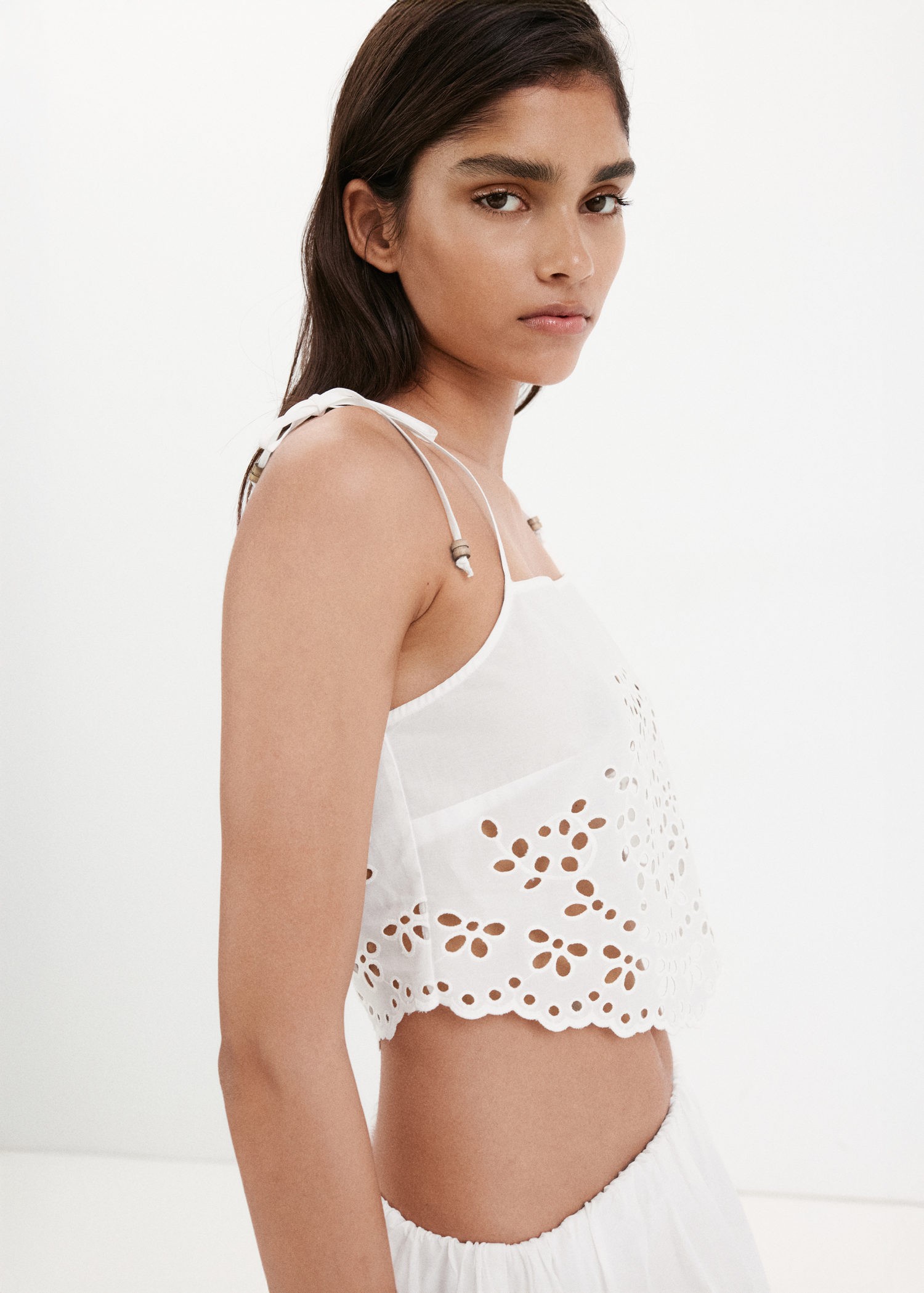 Embroidered Openwork top