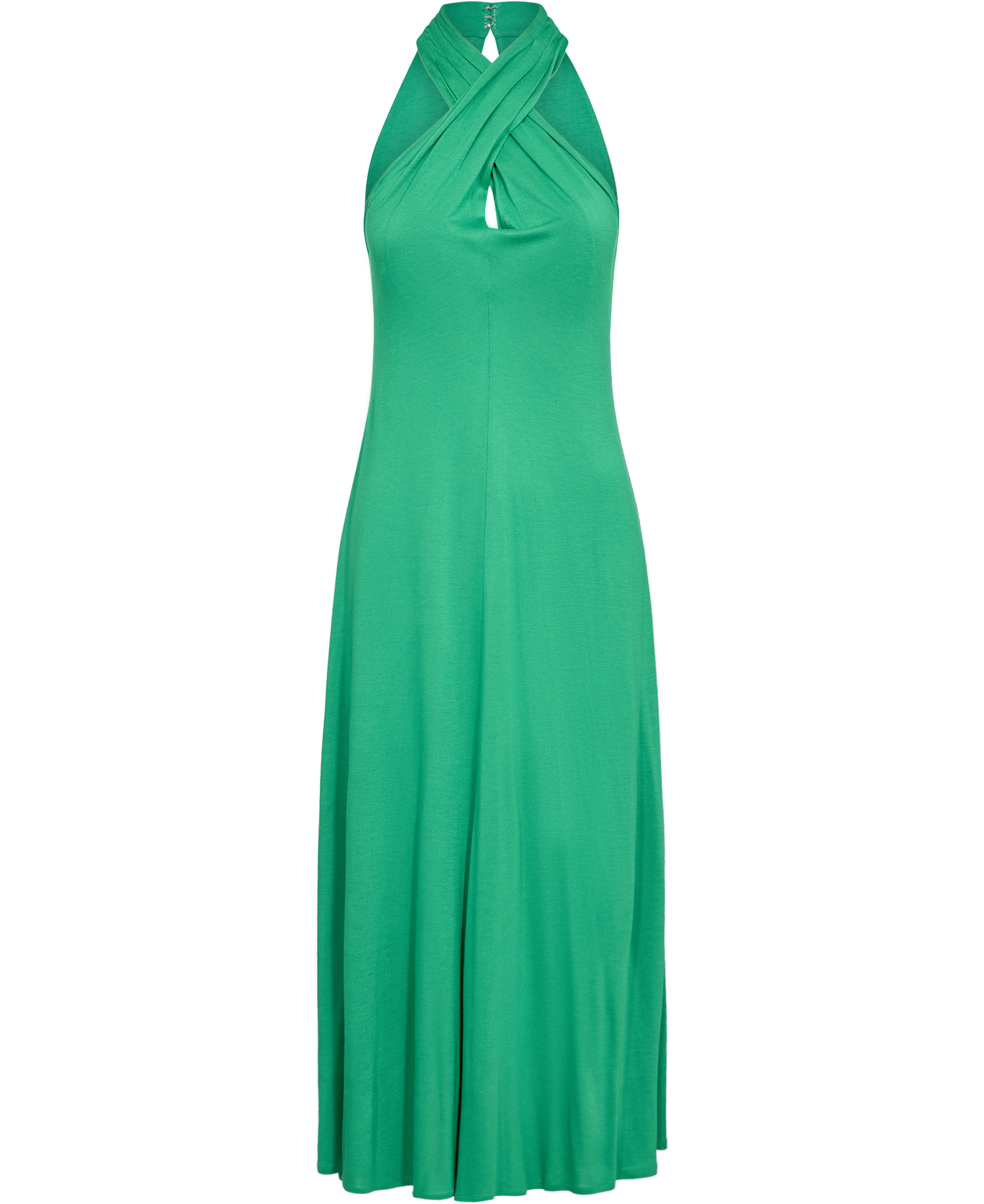 Crisscross Halter Jersey Dress