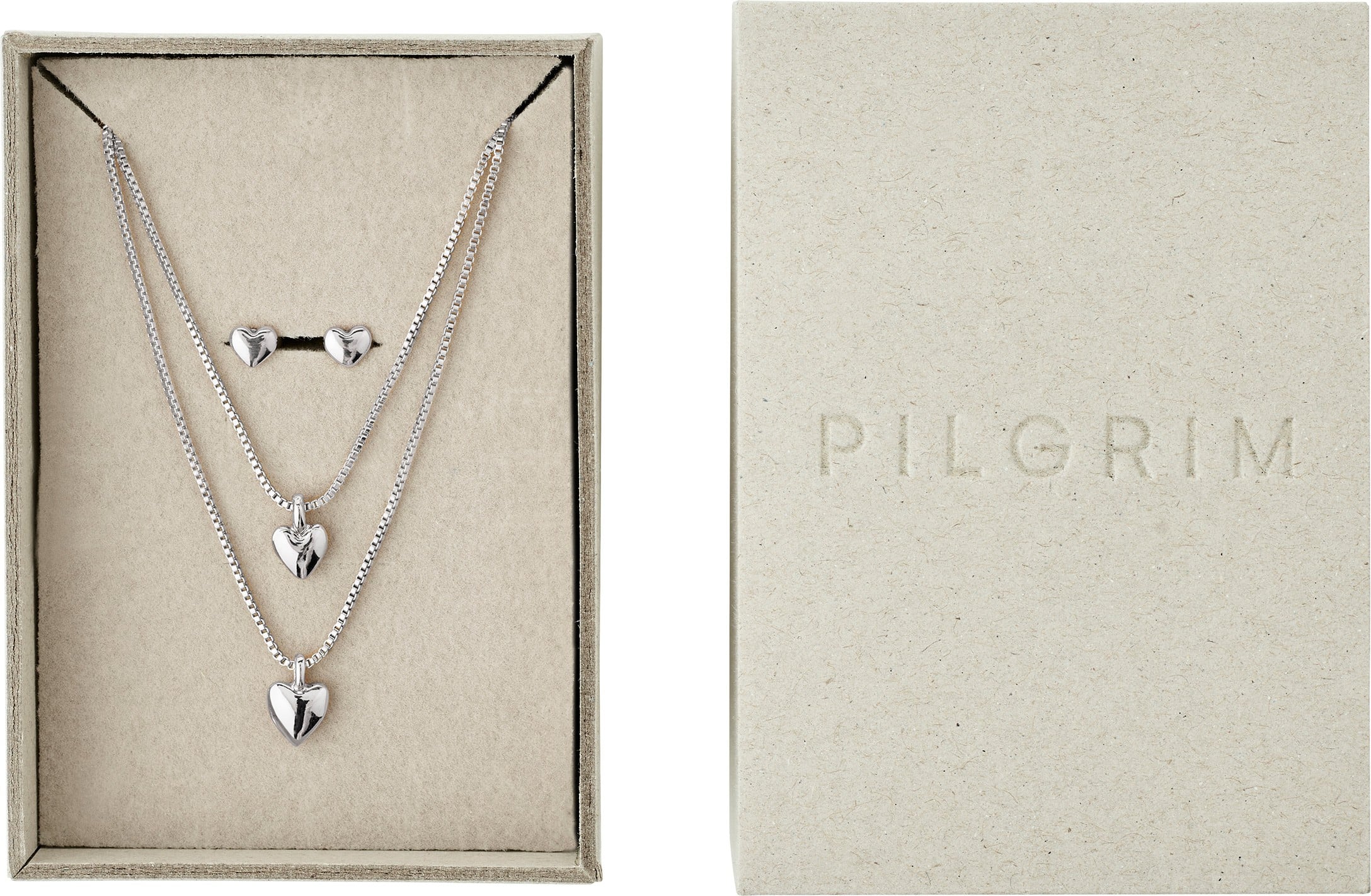 Penina Gift set, Necklace & Earstuds, Silverplated