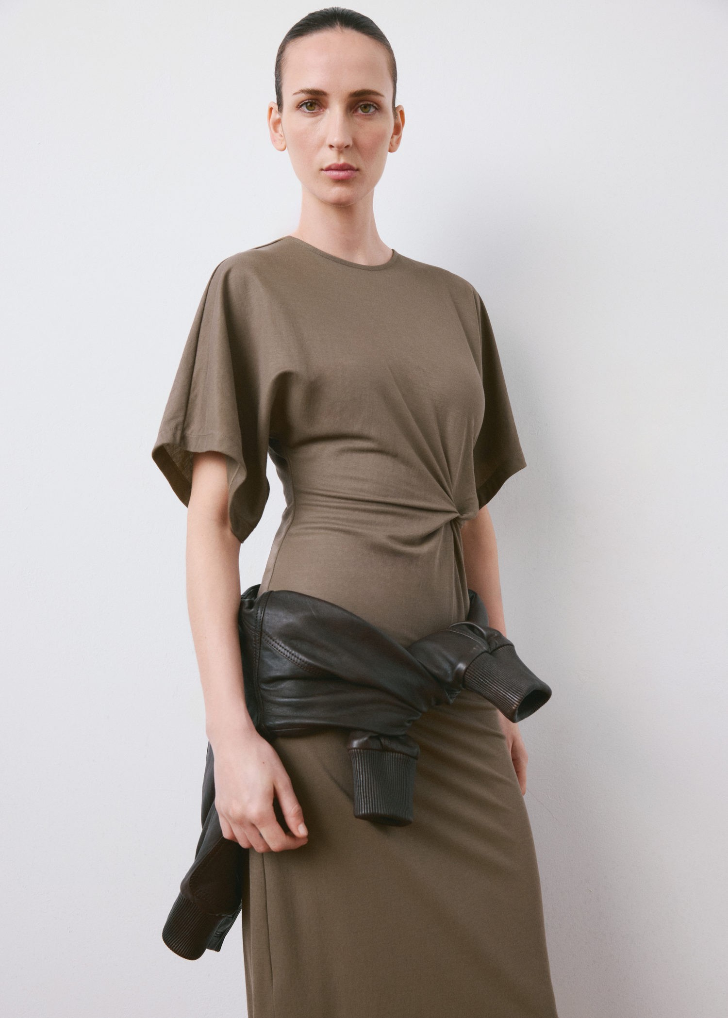 Side Gathered Details Dress