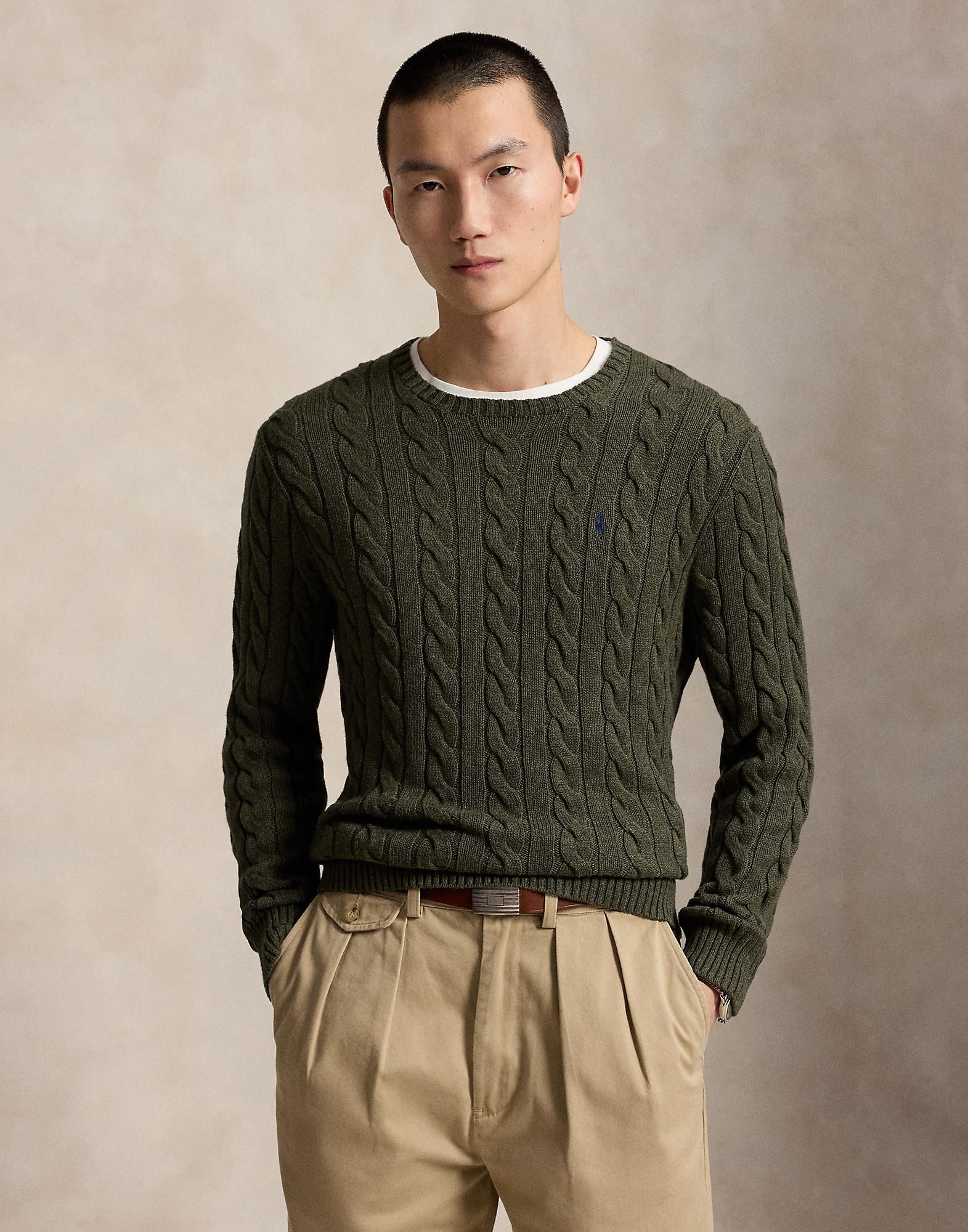 Cableknit Cotton Sweater