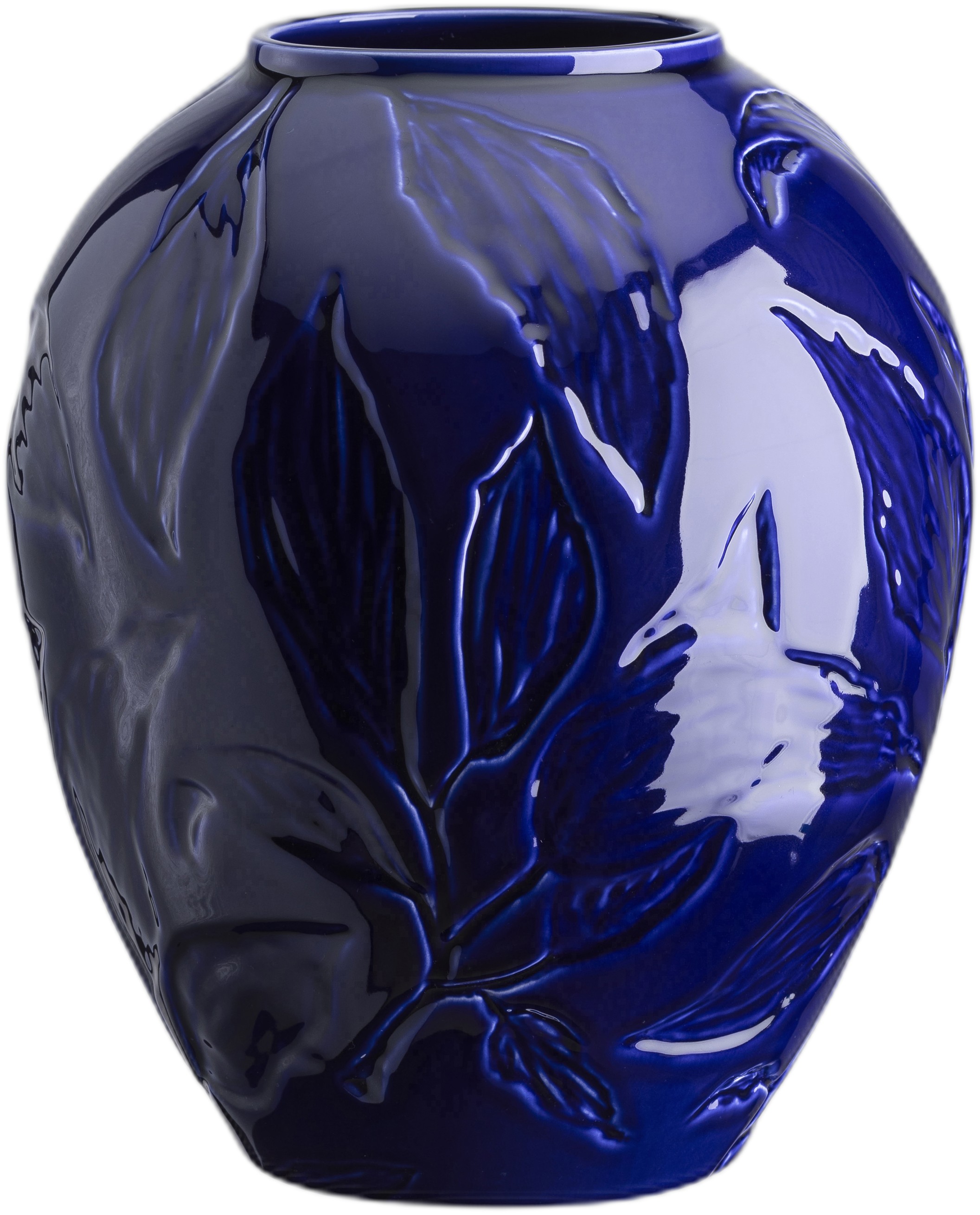 Florita Glazed Agate Blue, H 30 cm, Vase