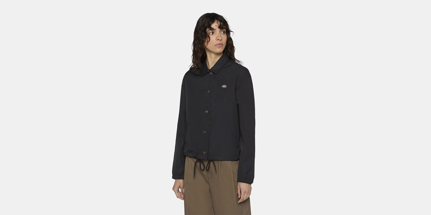 Oakport Cropped Coach Jacket Til Kvinder I Sort Dickies