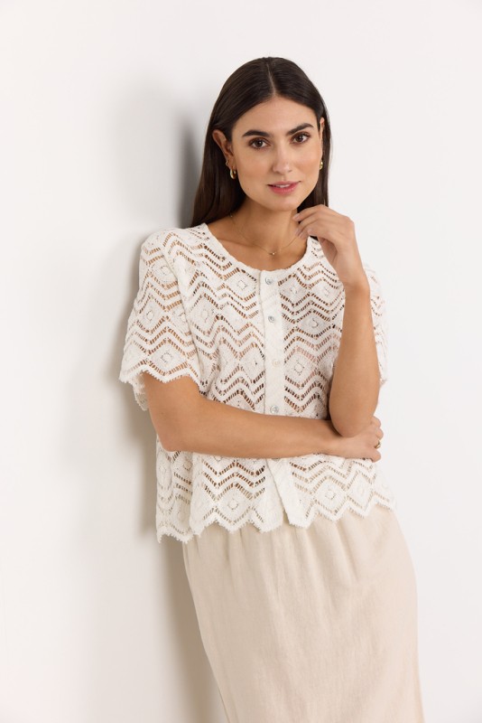 Scrusla 3 Cardigan Off White