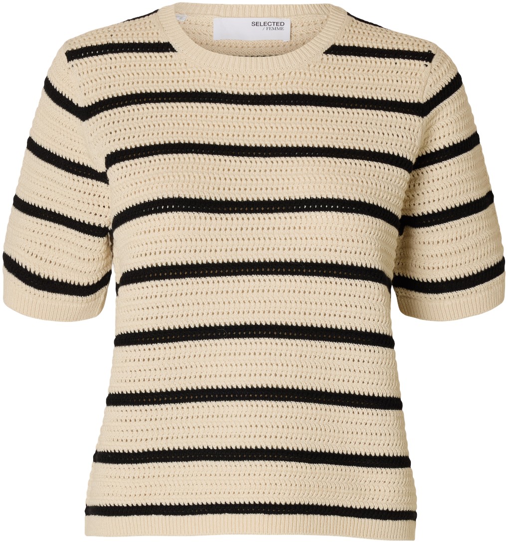 Slfvinna SS Structure Knit Oneck N